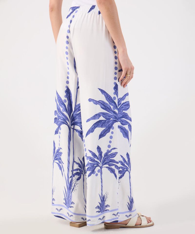 Pantalón Palazzo Estampado Palmeras