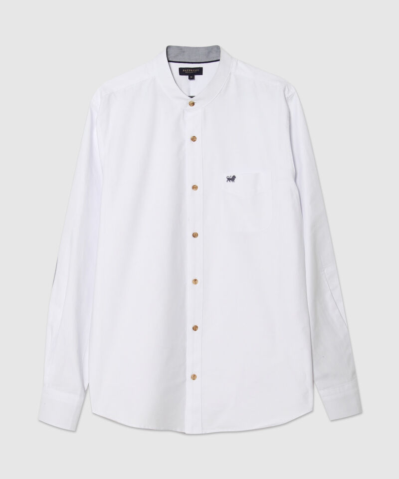 Camisa Cuello Neru Unicolor Con Coderas