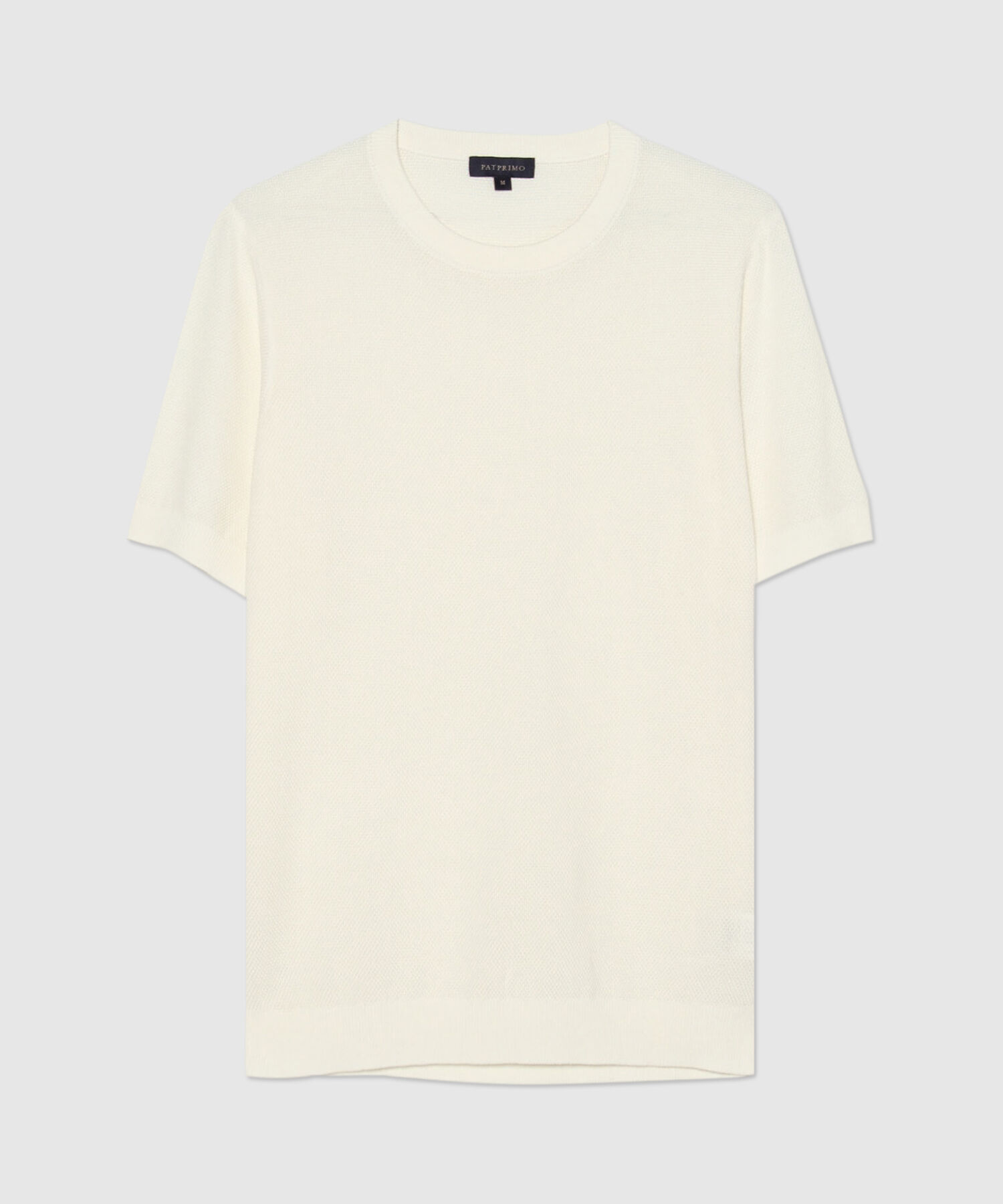 Camiseta Manga Corta Escote Redondo Tejida