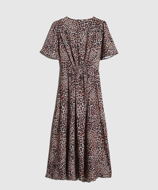 Vestido Estampado, Escote En V image number null