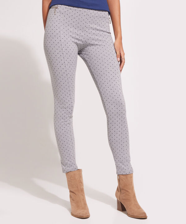 Leggings Estampado Con Cremalleras Decorativas