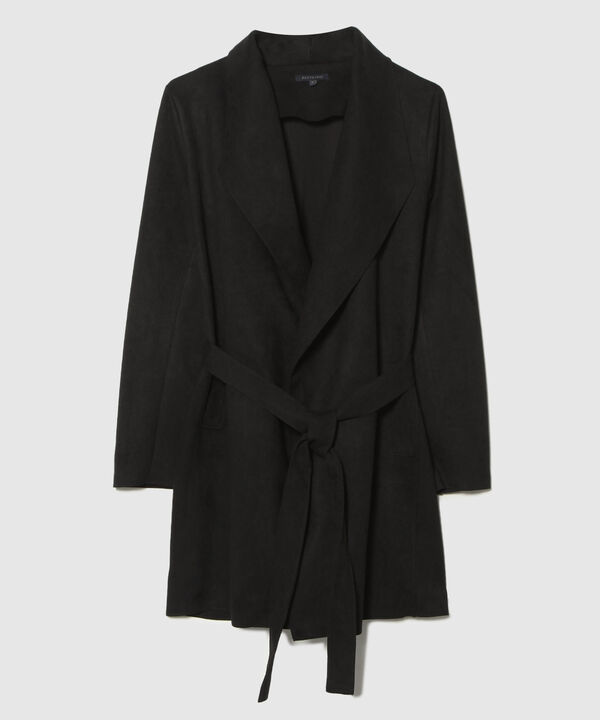 Chaqueta Unicolor Tipo Trench