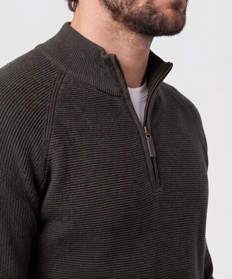 Su&eacute;ter De Hombre Con Cremallera Y Textura