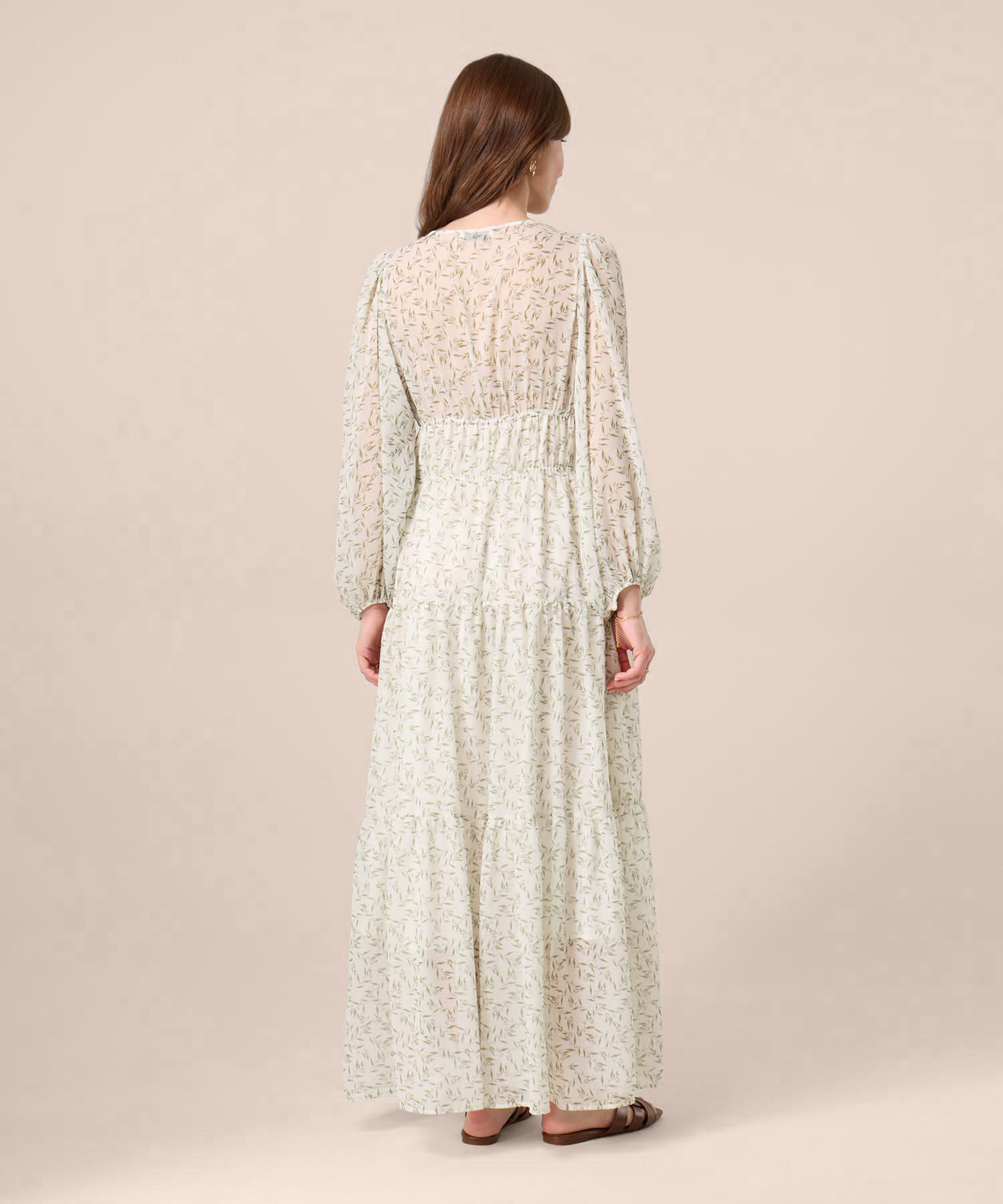 Vestido Largo Con Cintura Enresortada Para Mujer