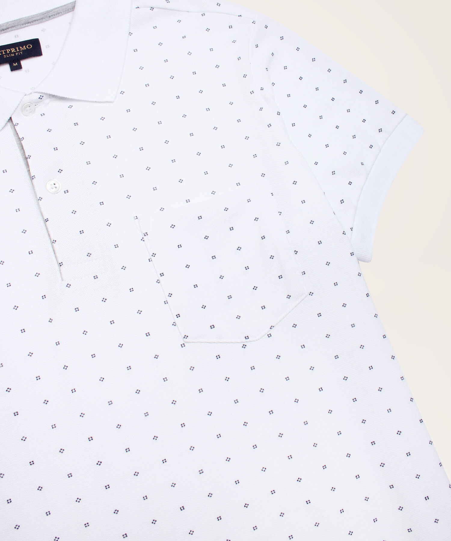 Polo Corte Slim Fit Blanco