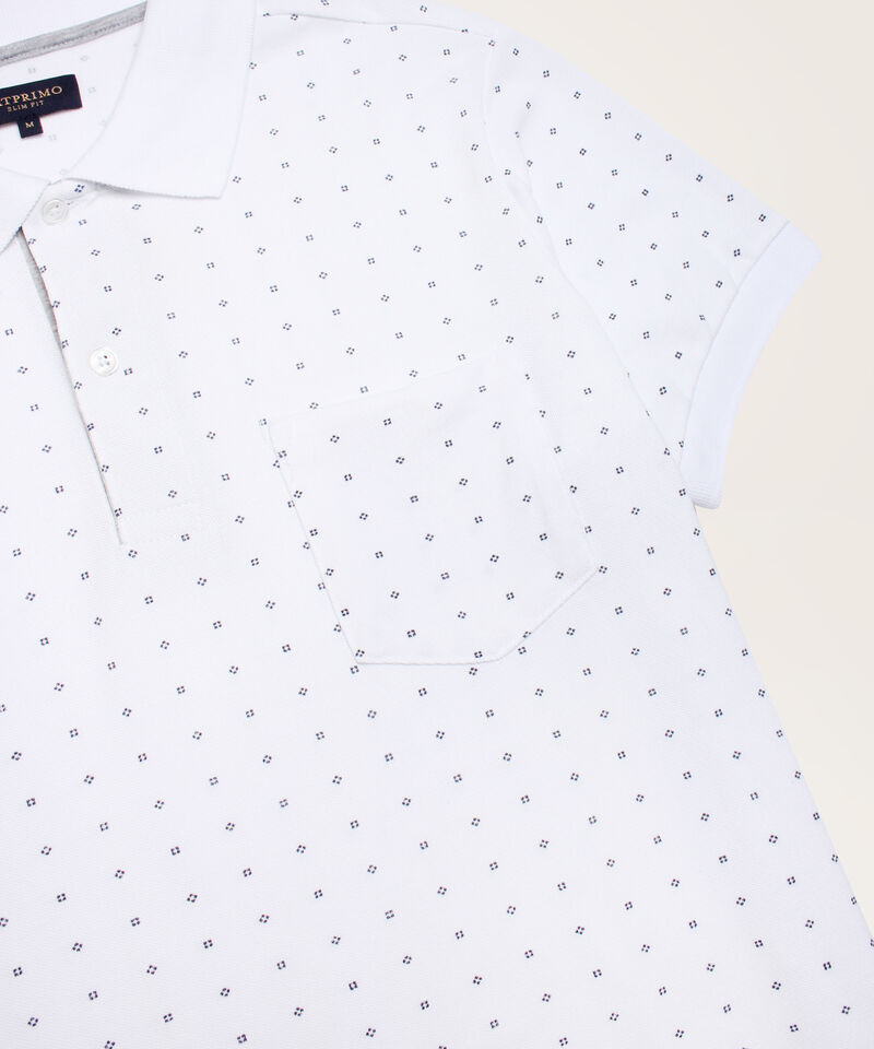 Polo Corte Slim Fit Blanco