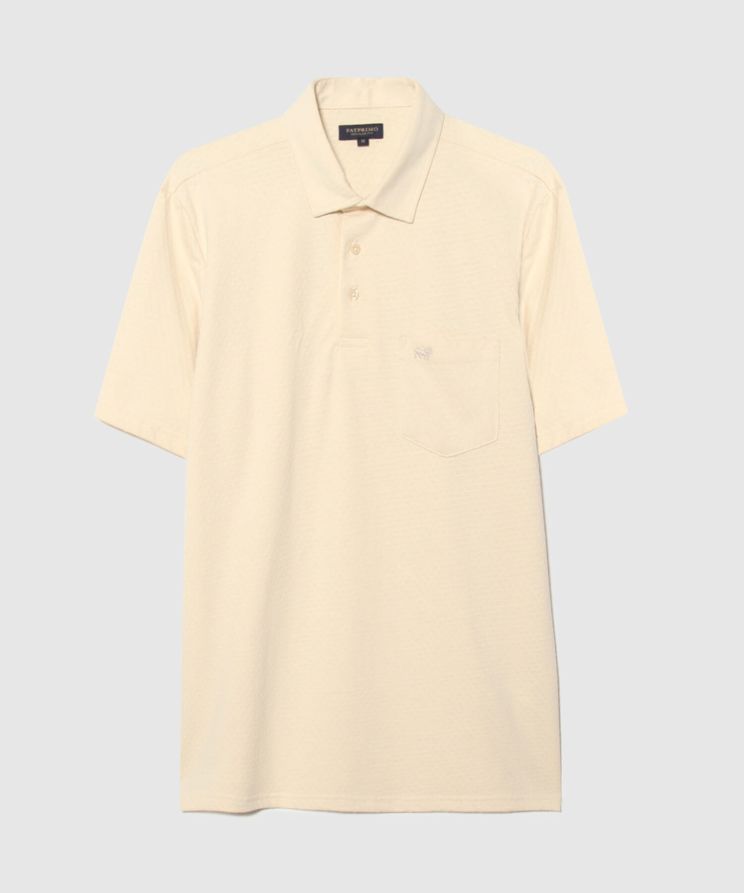 Polo Unicolor Textura Cuello Duro Con Bolsillo Y Silueta Regular Fit, Linea Moda Morocco