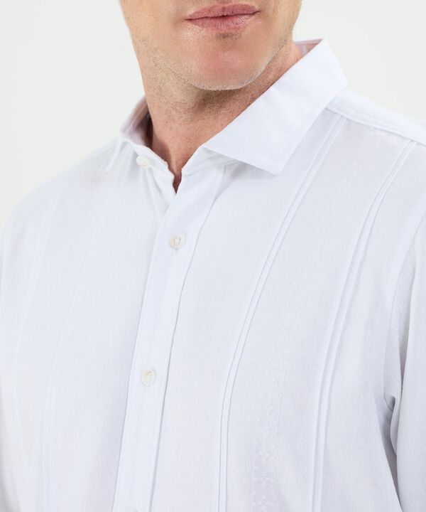 Camisa Guayabera Manga Larga Con Bordado image number null