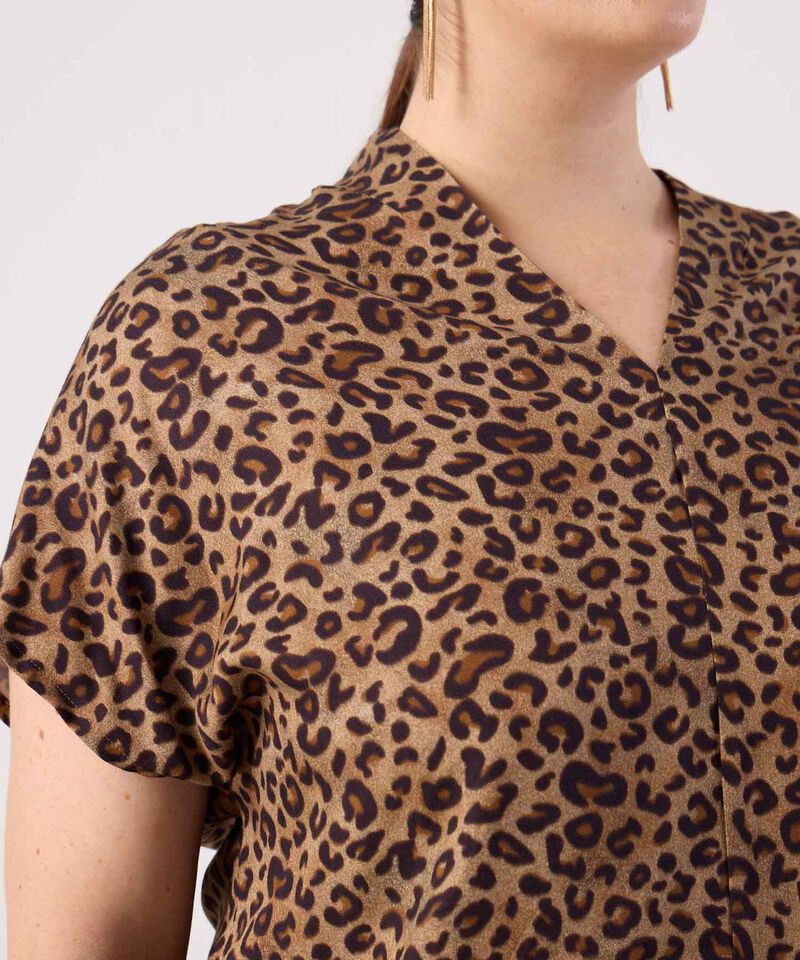 Blusa animal print para mujer curvy