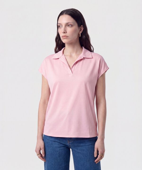 Blusa Camisera sin Botones para Mujer