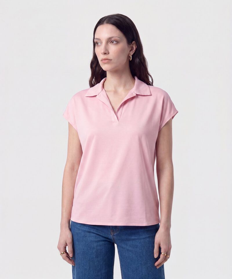 Blusa Camisera sin Botones para Mujer