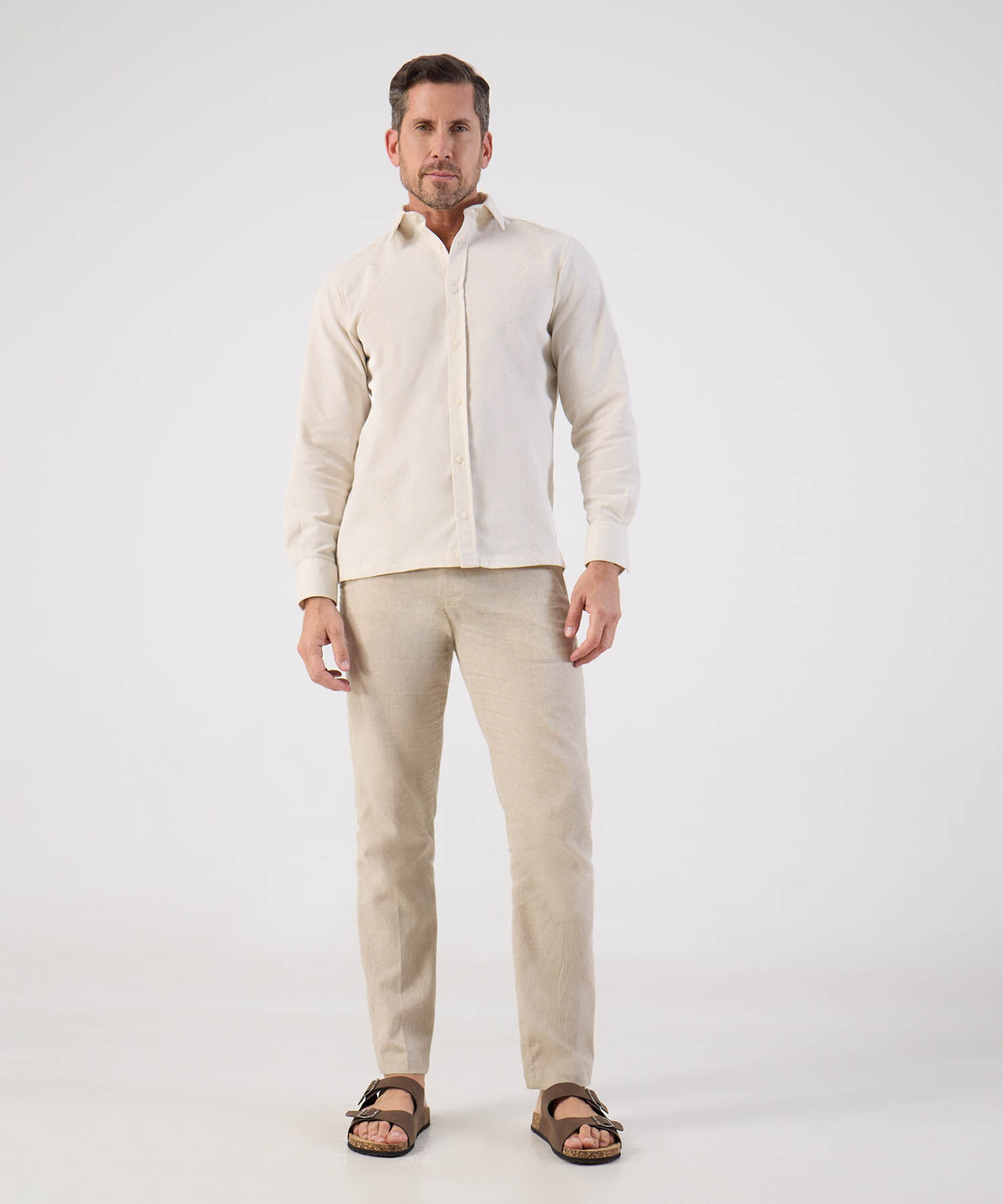 Guayabera Con Textura Sutil Resort Para Hombre