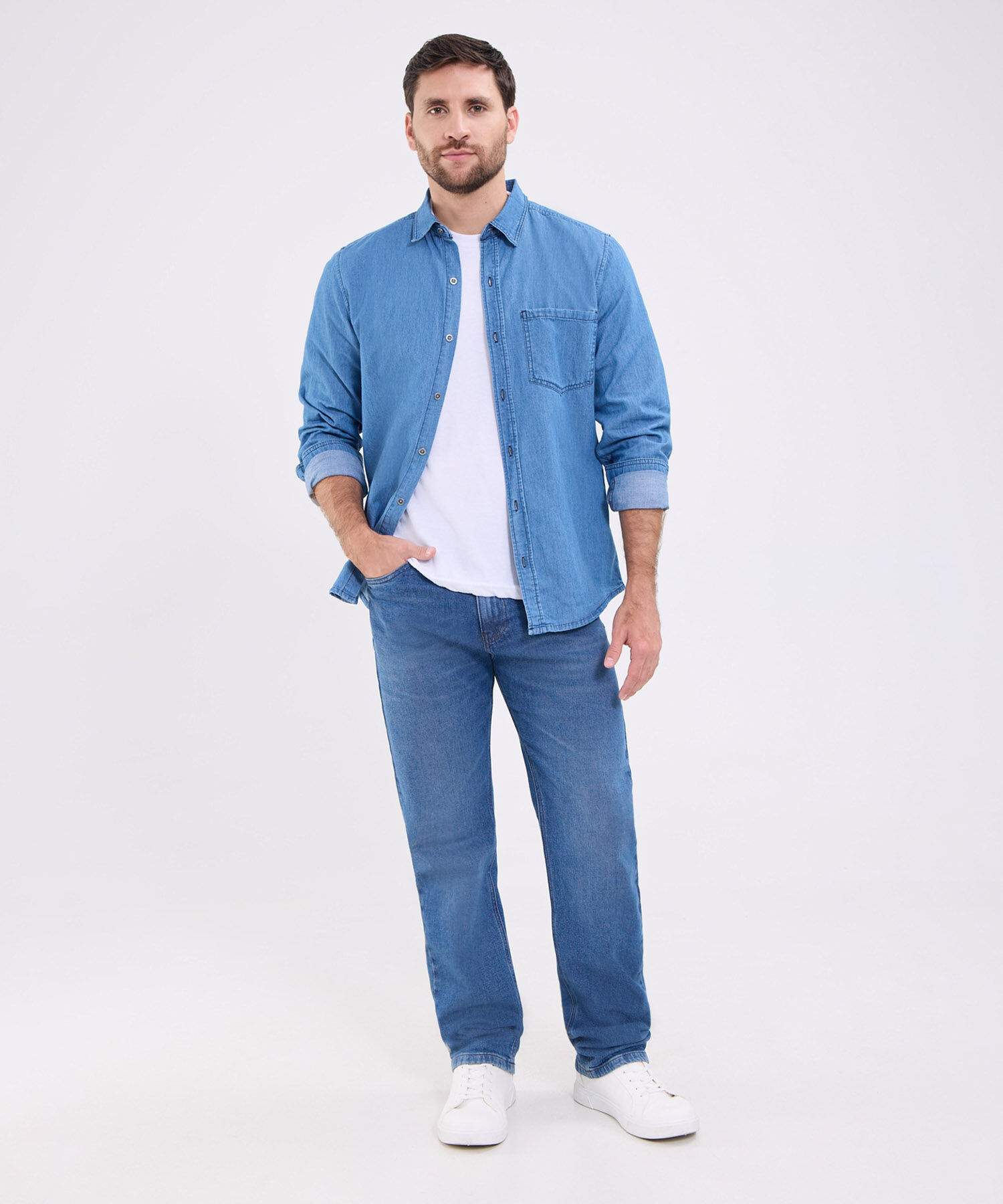 Jean Regular Para Hombre