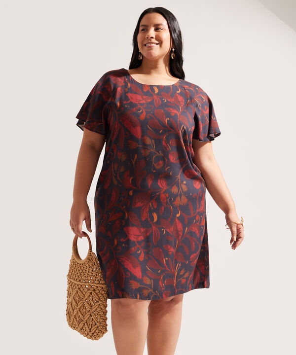 Vestido Corto Con Estampado De Flores image number null