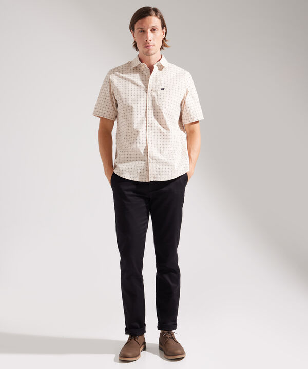 Camisa Estampada Manga Corta Con Bolsillo image number null