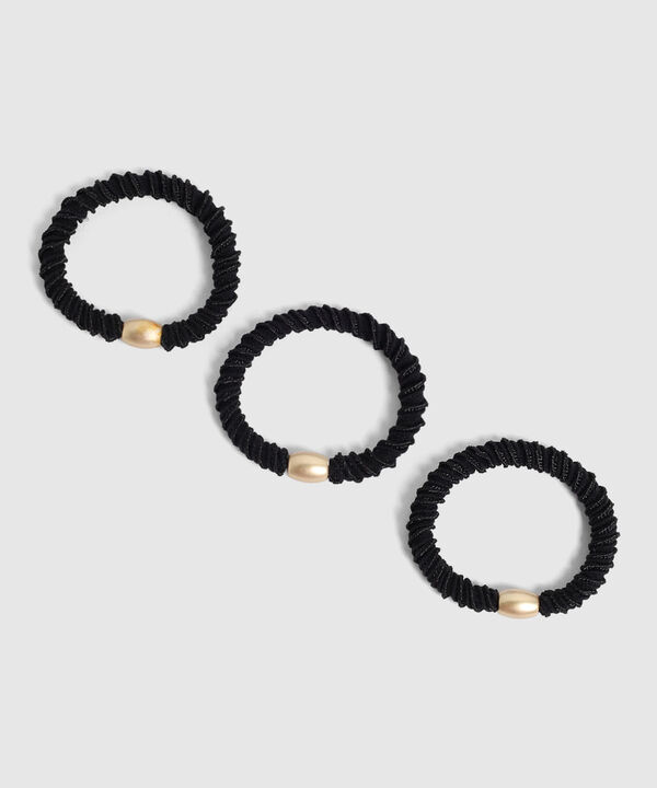 Set de 3 Mo&ntilde;as para el Cabello con Detalle Met&aacute;lico Mujer image number null