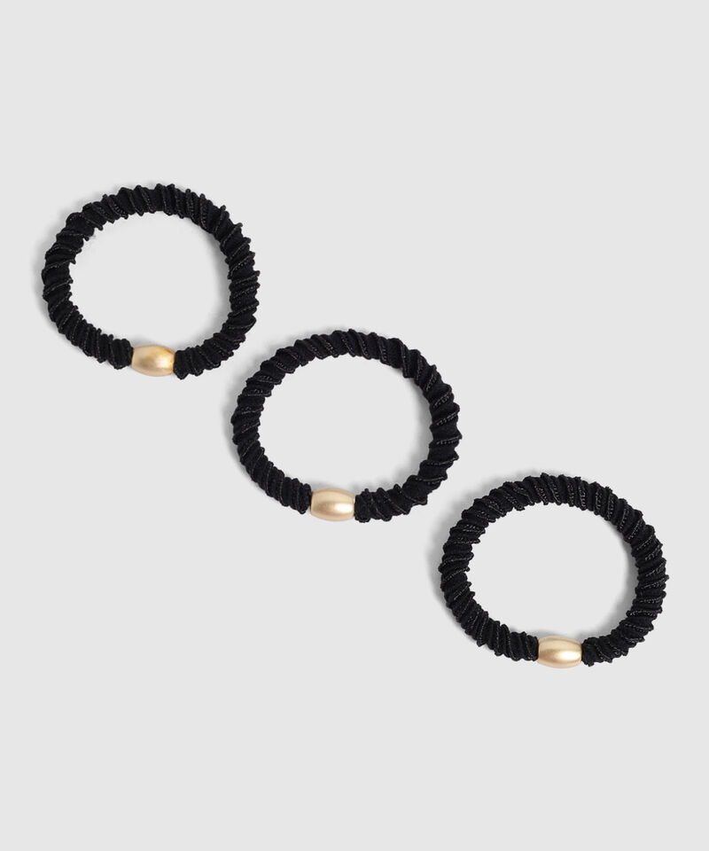 Set de 3 Mo&ntilde;as para el Cabello con Detalle Met&aacute;lico Mujer