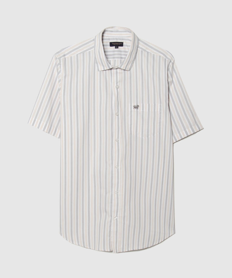 Camisa Prete&ntilde;ida Manga Corta Con Bolsillo Y Silueta Regular Fit