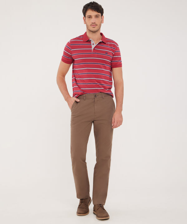 Pantalón Unicolor Clásico Con Silueta Regular Fi­T, Magia En El Caribe