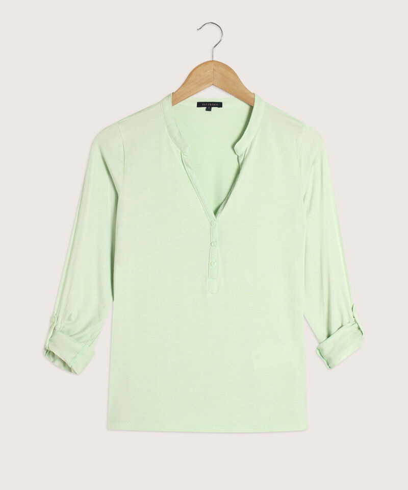 Camiseta unicolor manga larga