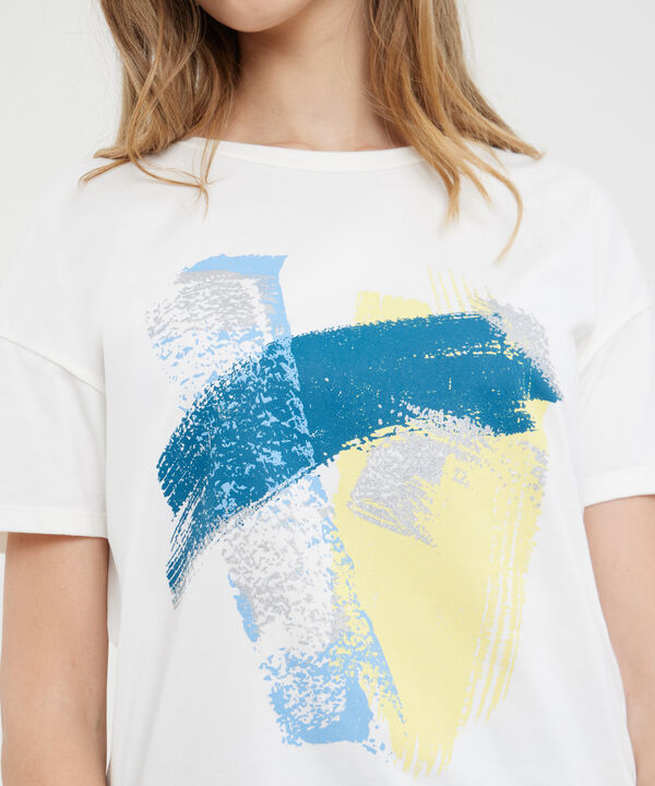 Camiseta Manga Corta Corrida Con Screen En Frente