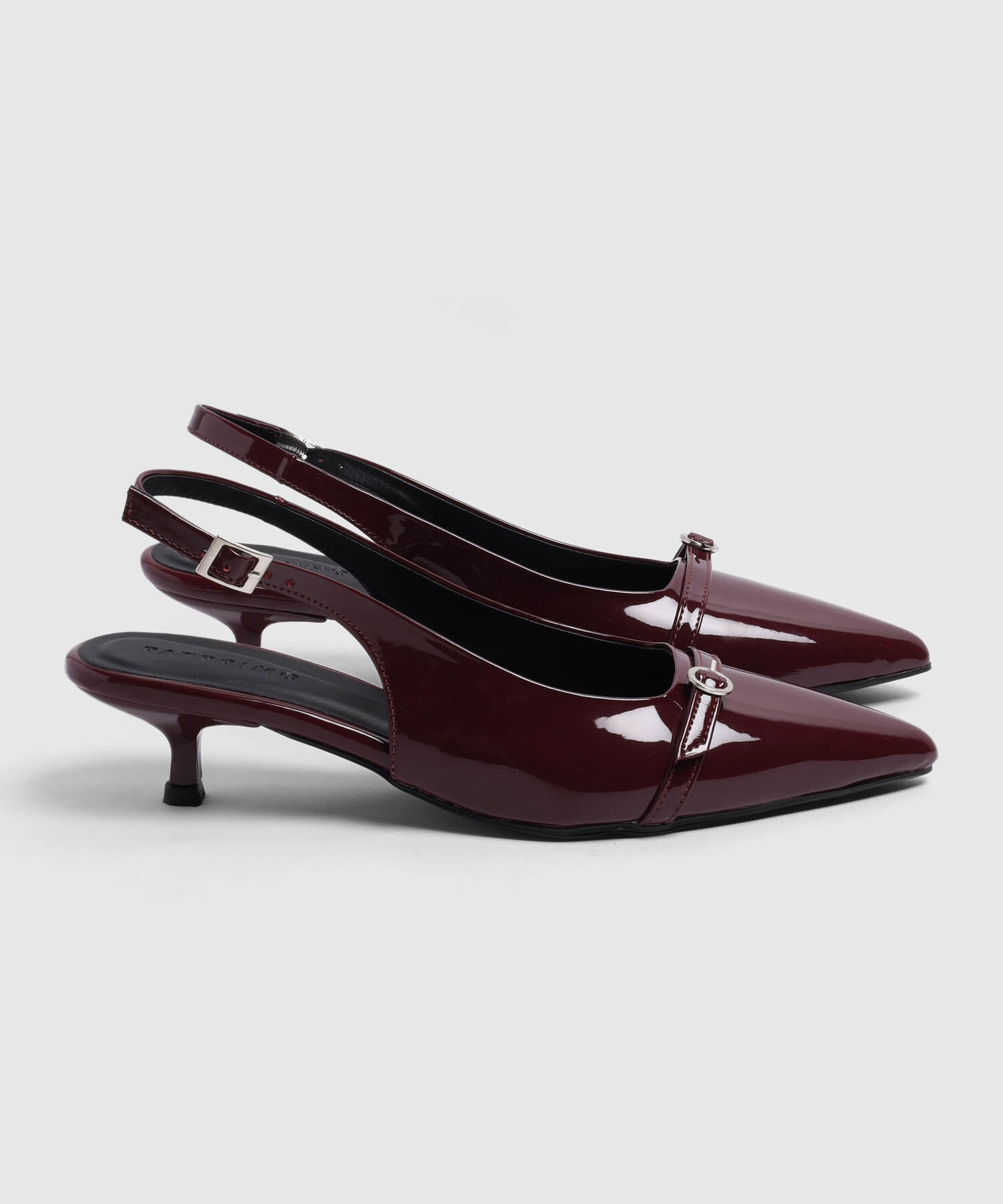 Zapato Slingback Punta Fina Y Tac&oacute;n
