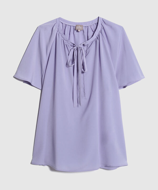Blusa Unicolor Con Corbata