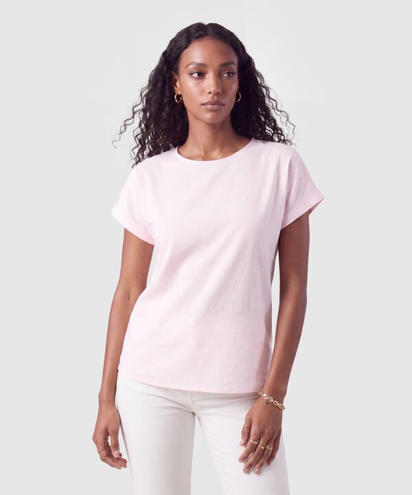 Blusa Manga Corta Dobladillo Para Mujer image number null