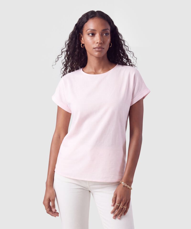 Blusa Manga Corta Dobladillo Para Mujer