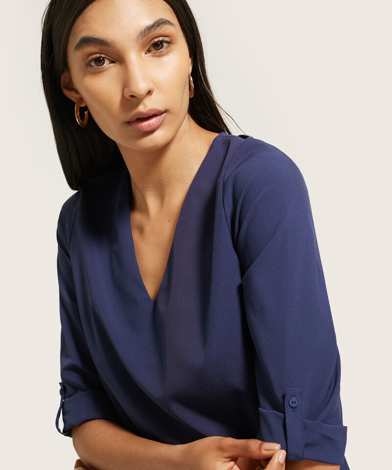 Blusa Manga ¾ con Charreteras