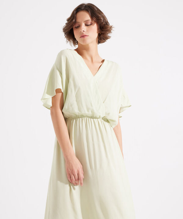 Vestido Largo Con Escote En V