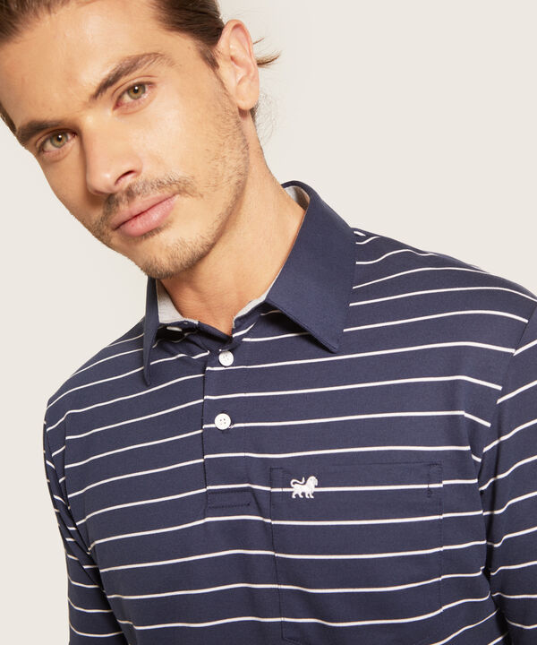 Polo Cuello Duro  Preteñido Bicolor