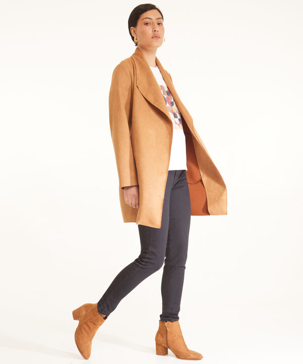 Chaqueta Unicolor Tipo Trench