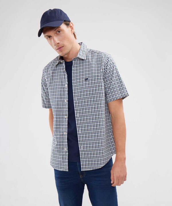 Camisa Manga Corta Cuadros image number null