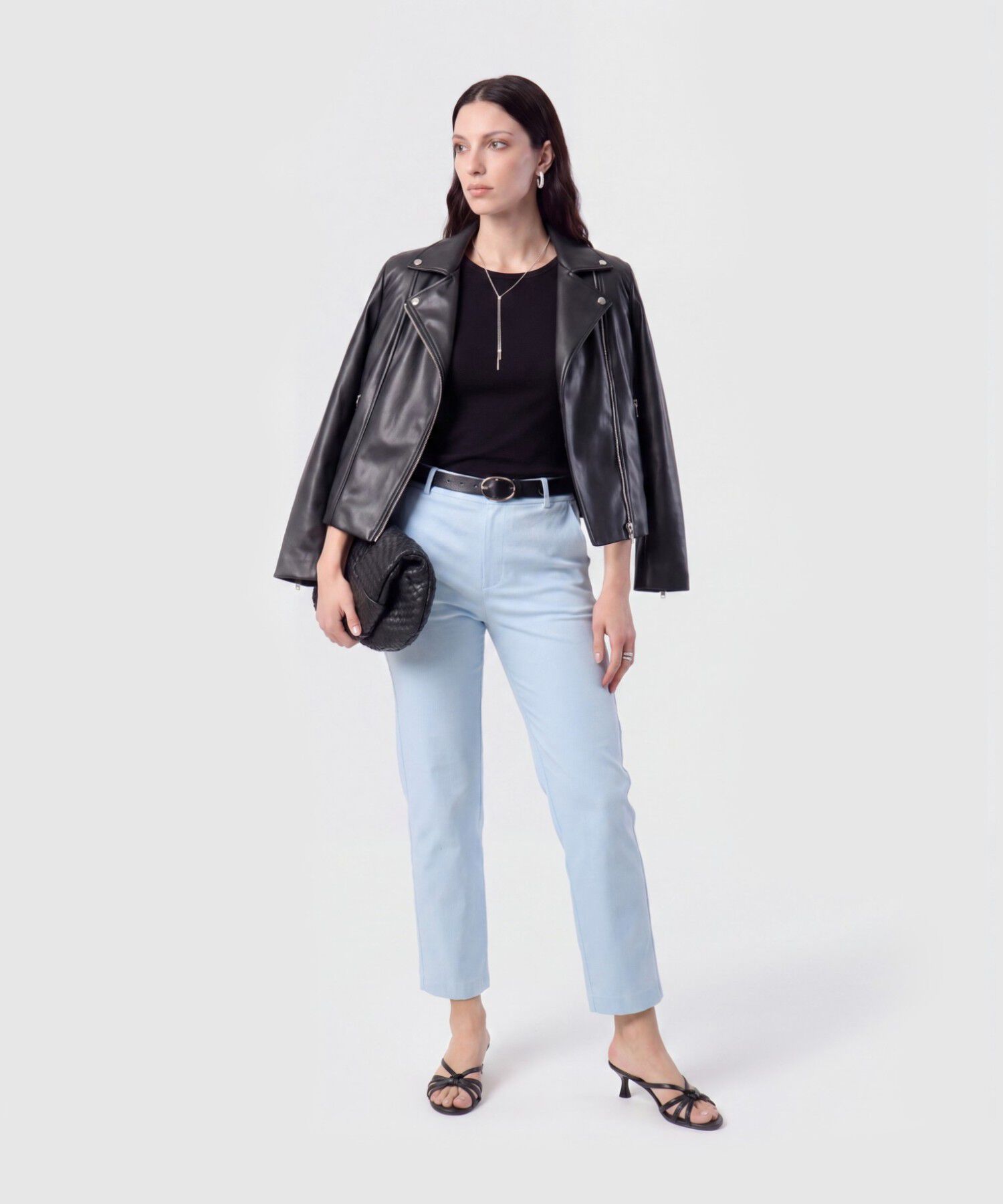 Pantal&oacute;n Unicolor con Pasadores Para Mujer