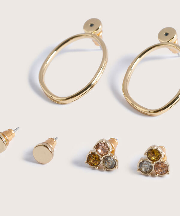 Aretes Set X3 Pares De Aretes