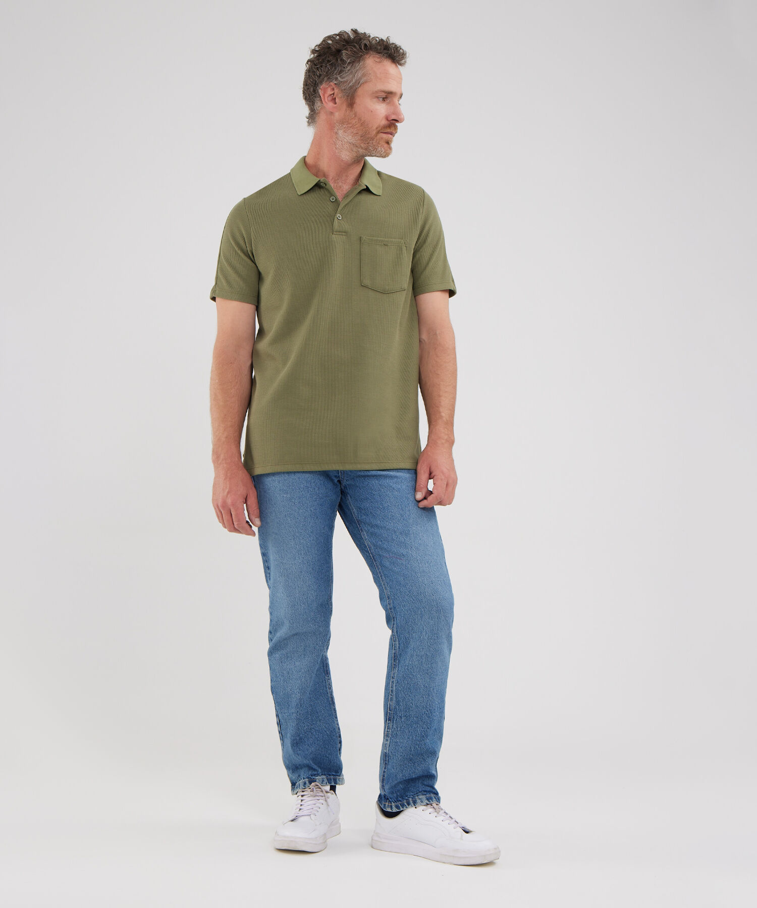 Polo Con Bolsillo Unicolor