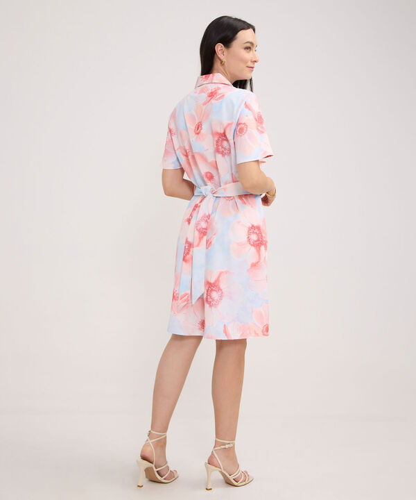 Vestido Corto Camisero Estampado