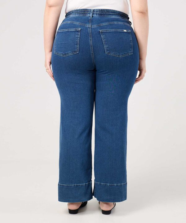 Jeans Straight Con Costuras Para Mujer Curvy