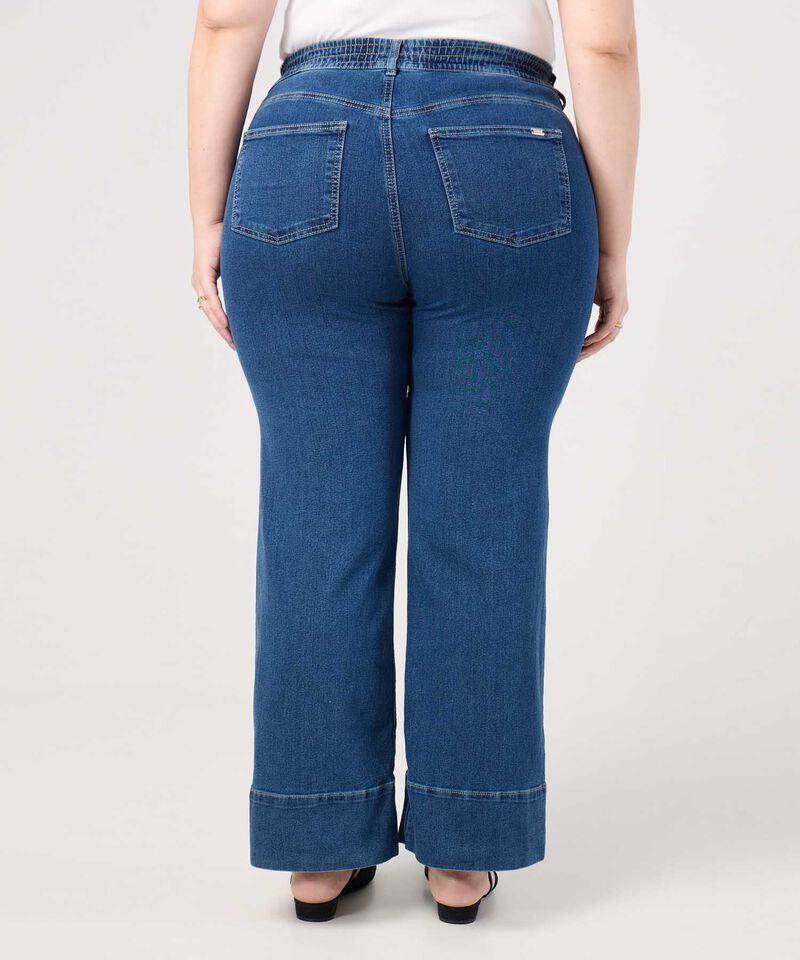 Jeans Straight Con Costuras Para Mujer Curvy