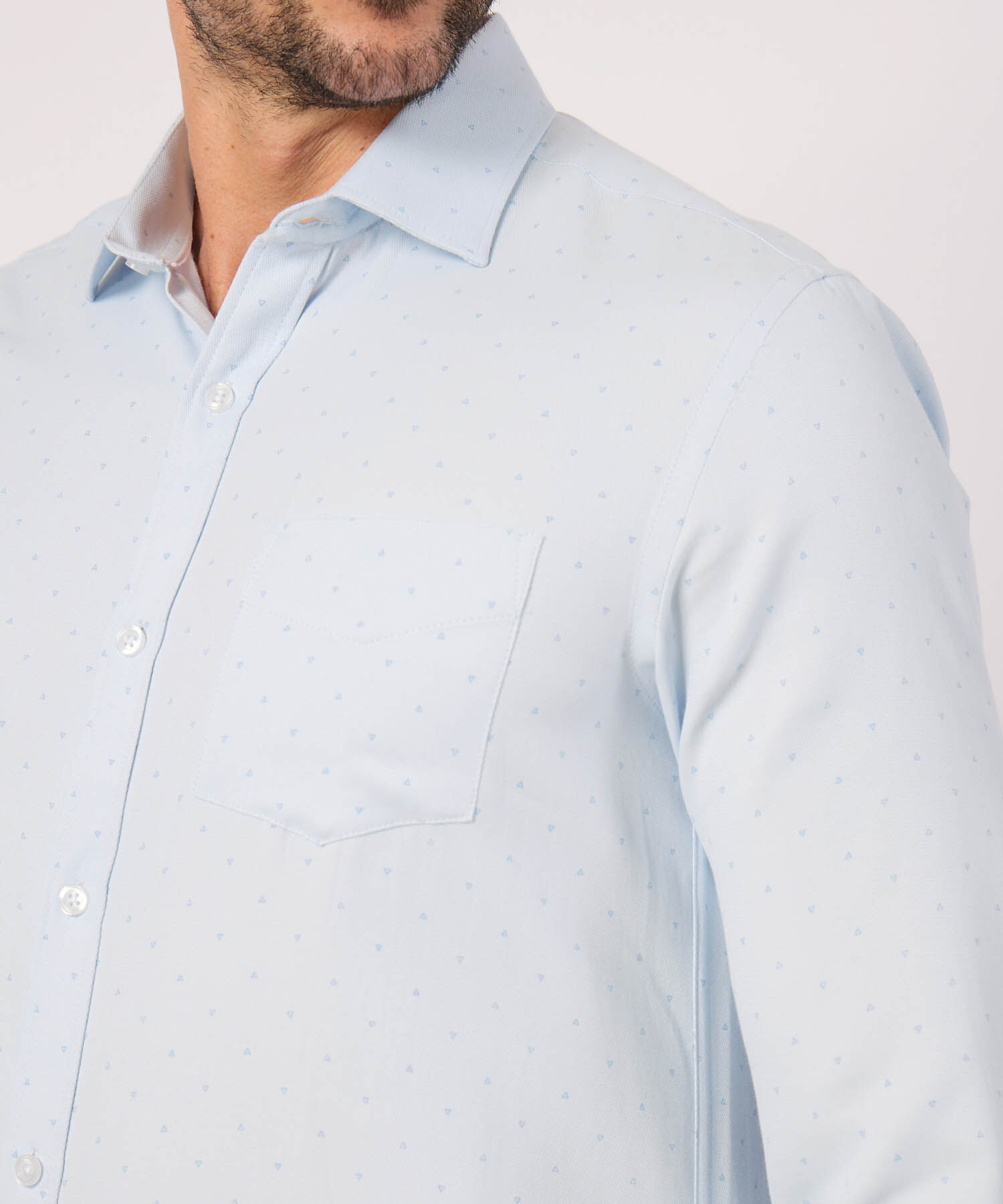 Camisa Estampada Con Bolsillo 