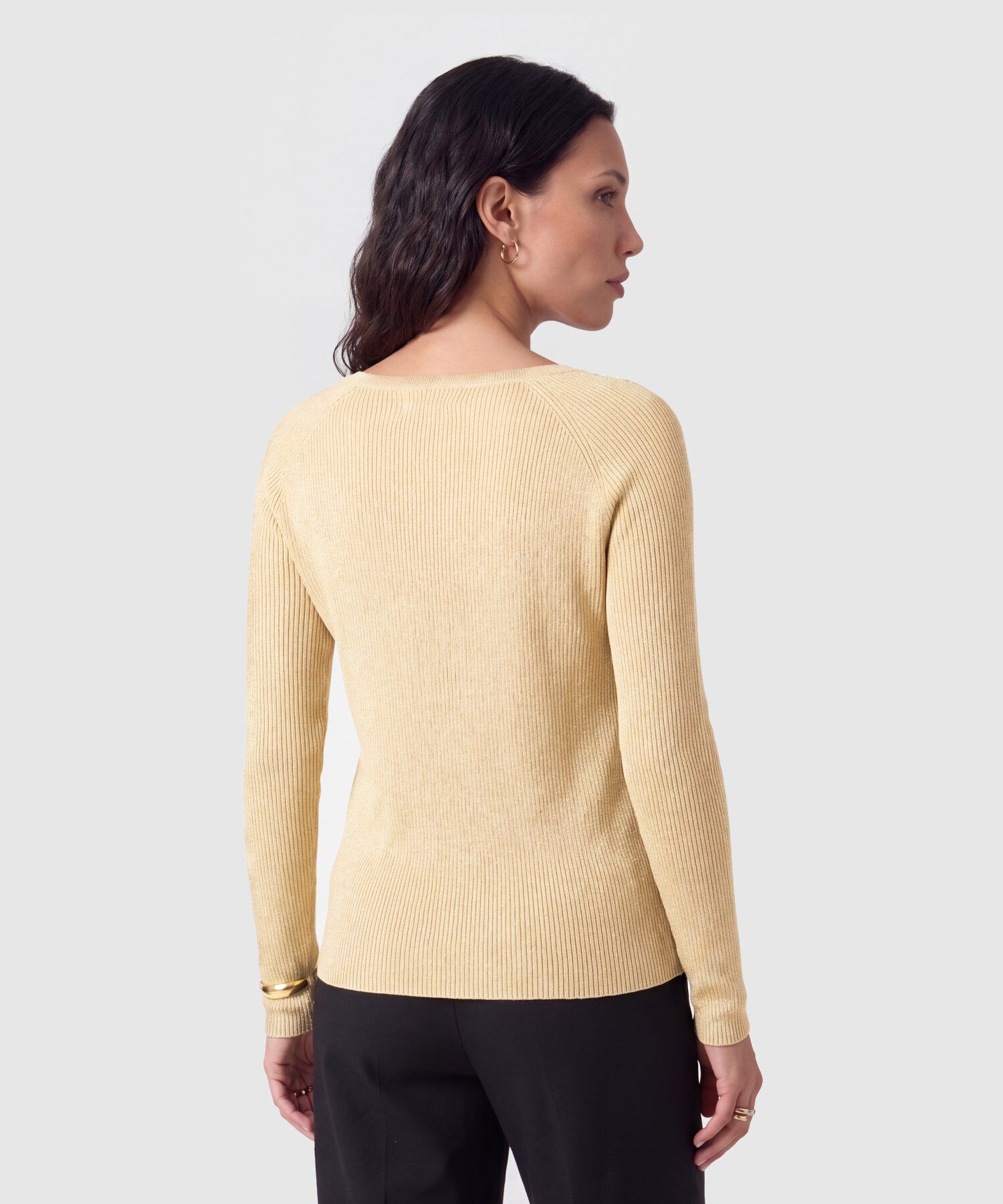 Saco Tejido Escote V Para Mujer