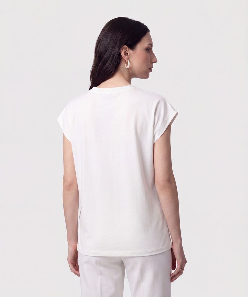 Camiseta con Detalle en Borde Para Mujer