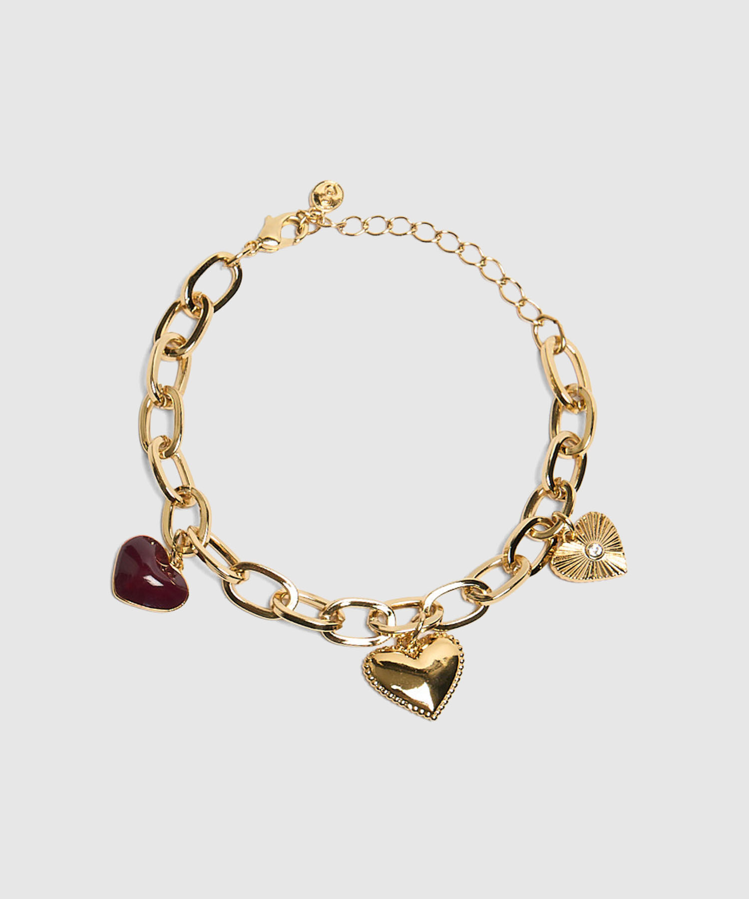 Pulsera De Eslabones Con Dijes Mujer