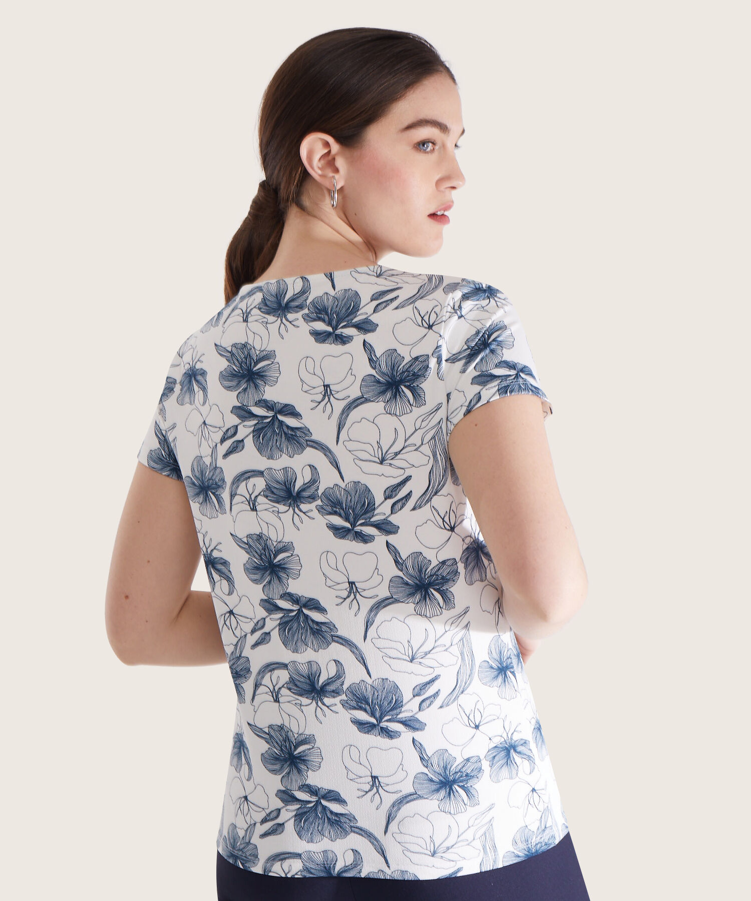 Camiseta Manga Corta Cuello Redondo Estampada