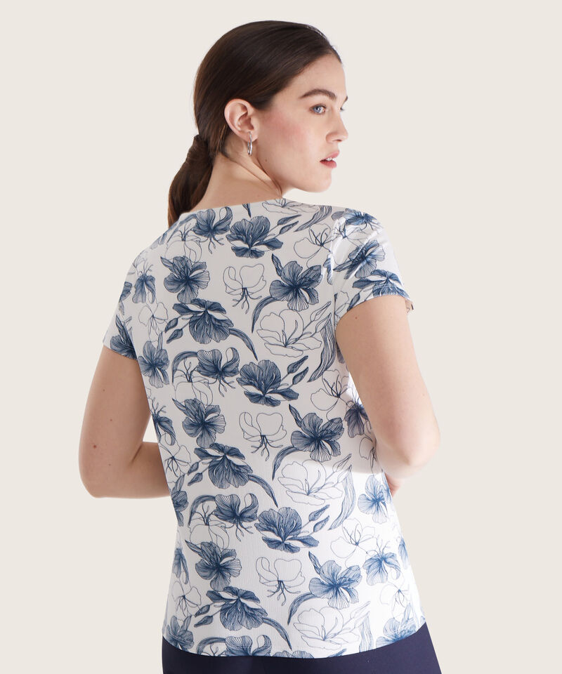 Camiseta Manga Corta Cuello Redondo Estampada