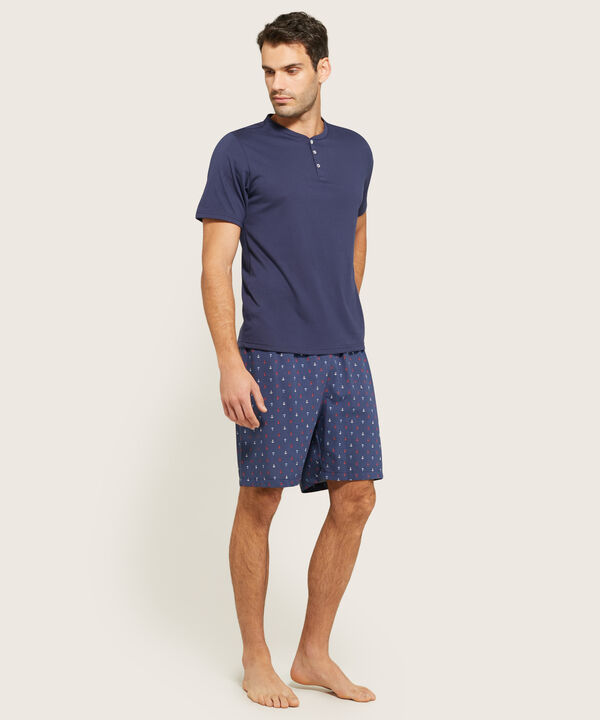 Pijama Corto Corto/ Camiseta Henley