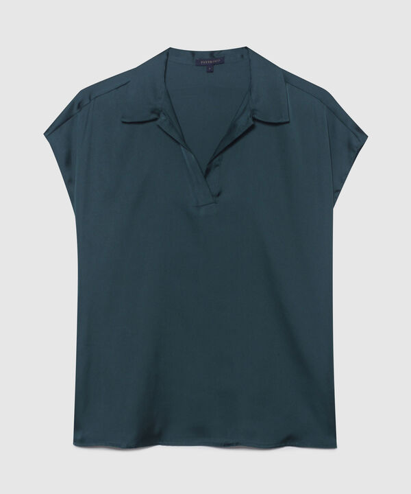 Blusa A Manga Corta Corrida