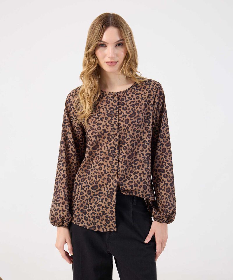 Blusa De Mujer Manga Larga Estampado