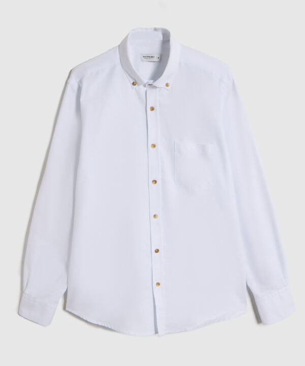 Camisa Oxford Regular Fit de Manga Larga para Hombre image number null